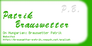 patrik brauswetter business card